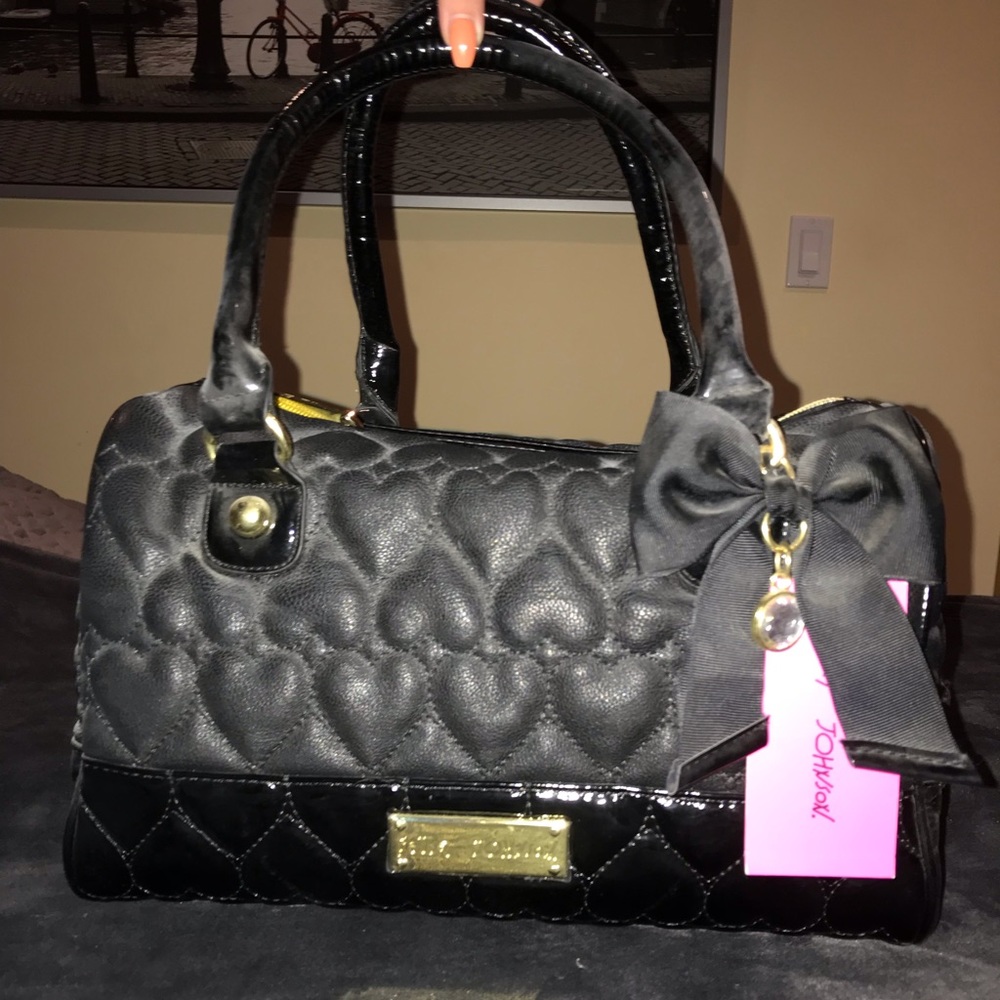 Betsy Johnson shoulder bags/pink glitter wallet